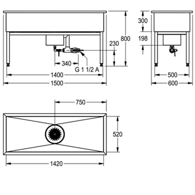 SIRIUS workroom sink SIRX755