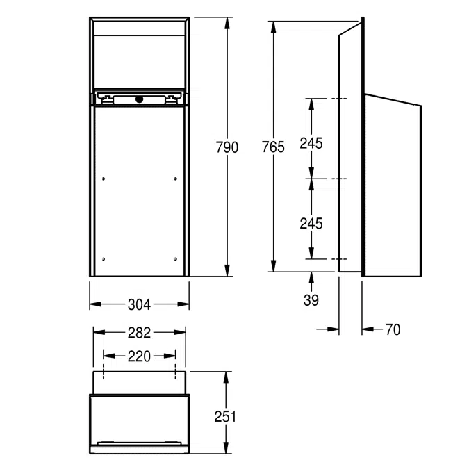 EXOS. waste bin EXOS605EW