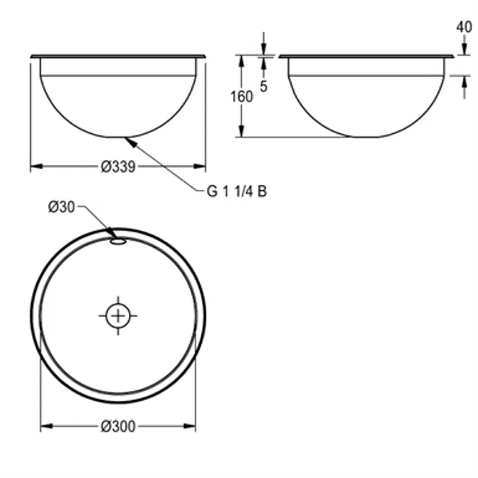 RONDO round sink RNDX300