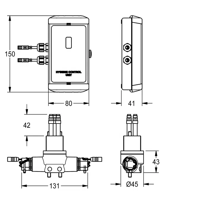 Hygiene unit for F5L single-lever mixers ACLX1001