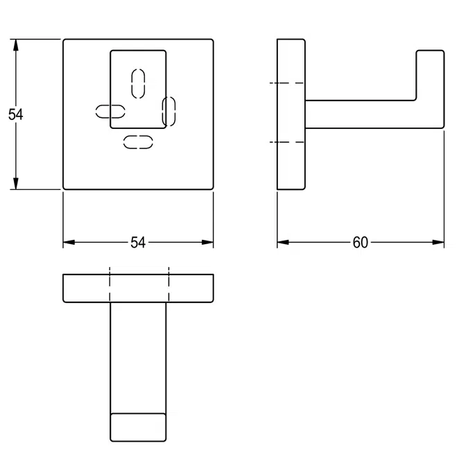 CUBUS robe hook CUBX010HP