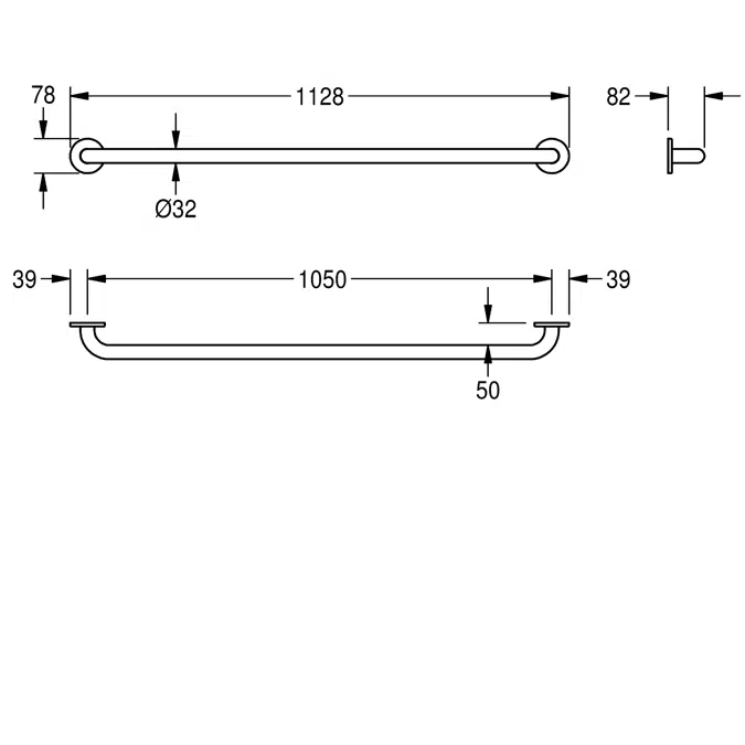 CONTINA grab rail CNTX1050W