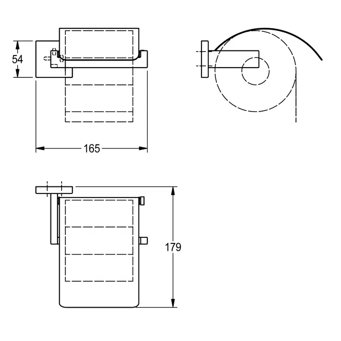 CUBUS toilet roll holder CUBX111HP