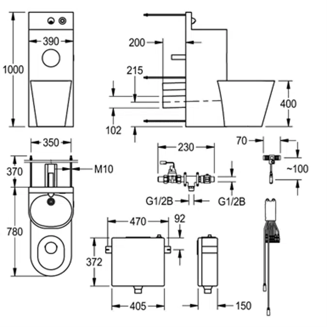HEAVY-DUTY WC washbasin combination HDTX806M