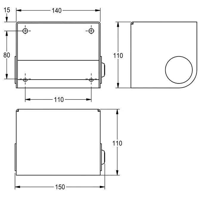 HEAVY-DUTY toilet roll holder HDTX0001