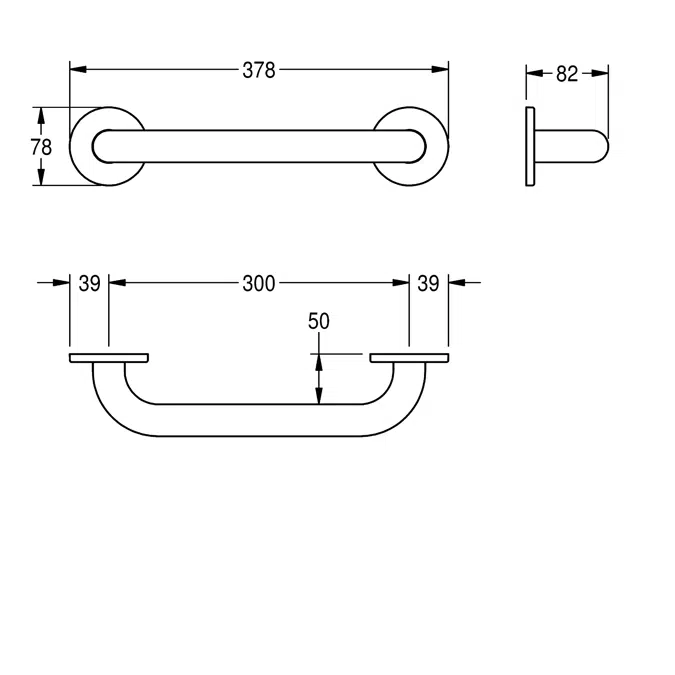 CONTINA grab rail CNTX300W