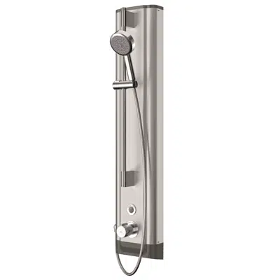 F5E Therm stainless steel shower panel with hand shower fitting F5ET2021