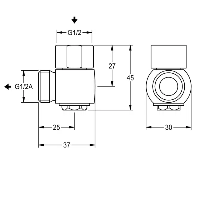 Drain valve for automatic shower hose drainage ACXX2009