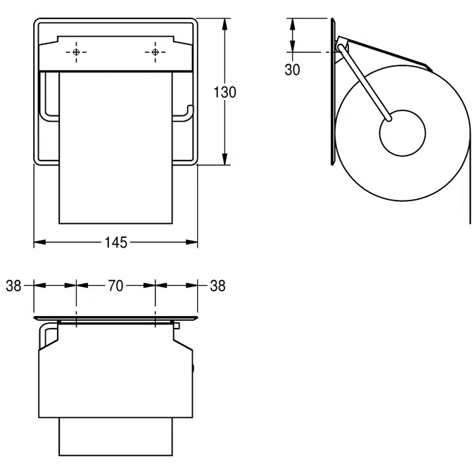 Toilet roll holder BS677