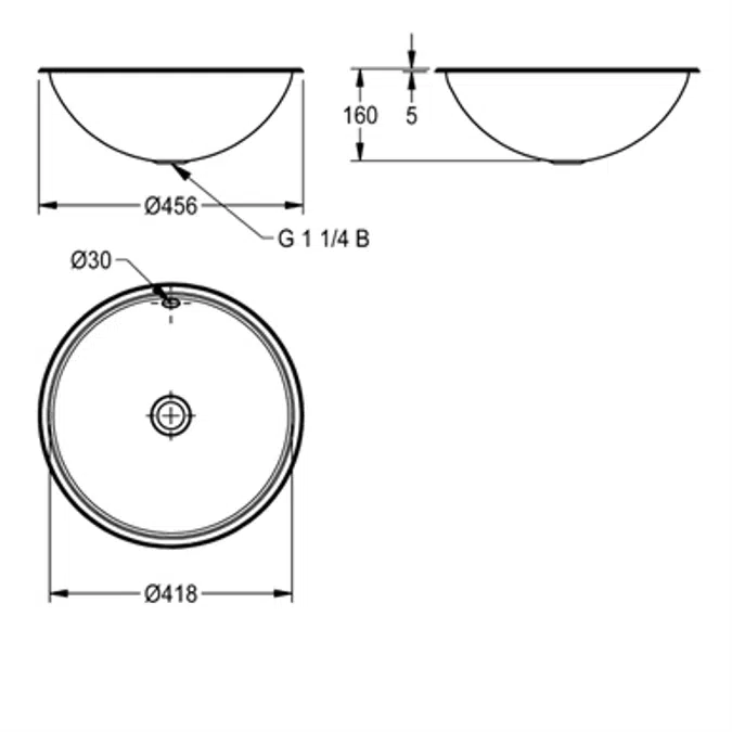 RONDO round sink RNDH420