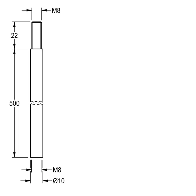 BIM object Showers Extension for couplingrod ZFAID0003 KWC Group
