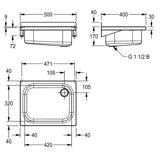 SIRIUS utility sink BS303