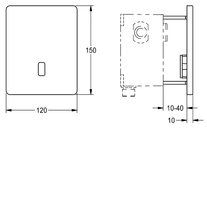 F5E Electronic urinal flush valve F5EF3010