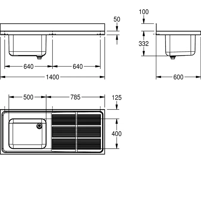 MAXIMA Commercial sink MAXS112-140
