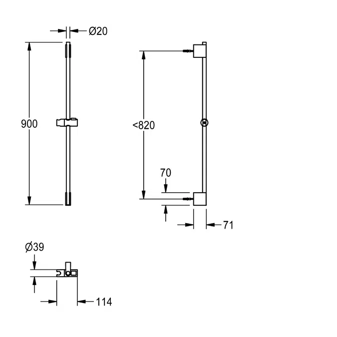 Shower rail ACXX2008