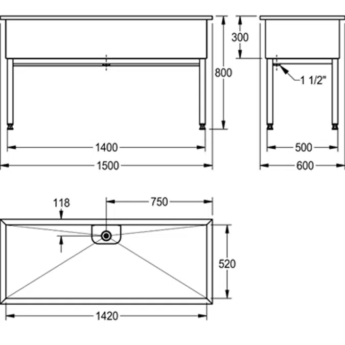 SIRIUS workroom sink SIRX752