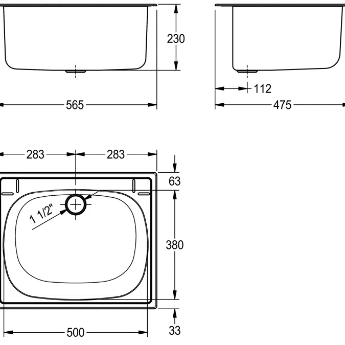 SIRIUS Utility sink BS340