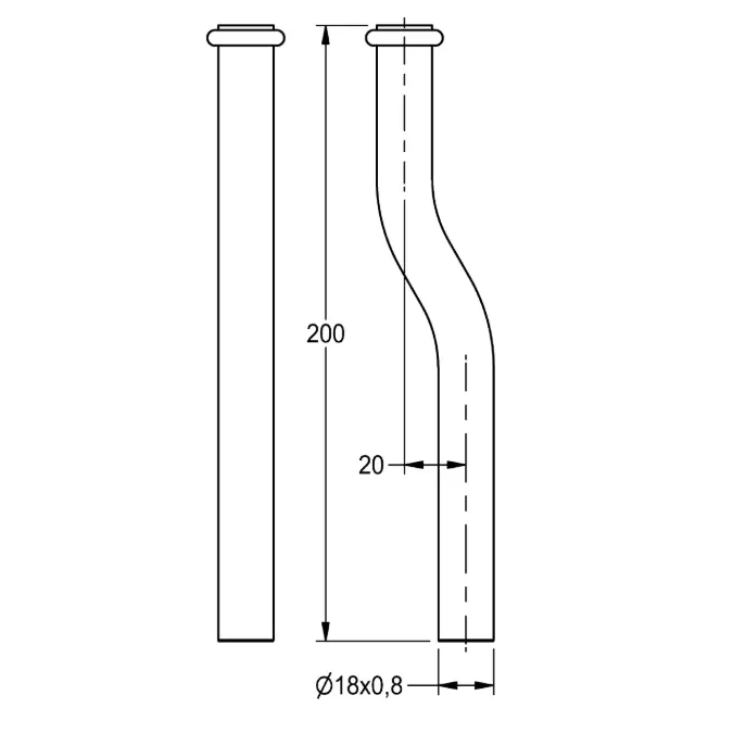 BIM objects - Free download! Flushing pipe ZAQUA058 | BIMobject