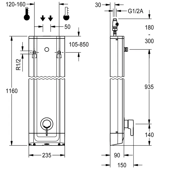 Stainless steel shower panel F5LT2022