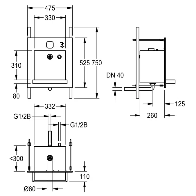 ALL-IN-ONE washbasin unit ALIO330