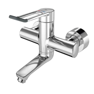 Thermostatic single-lever wall-mounted mixer F4LT1005 için görüntü