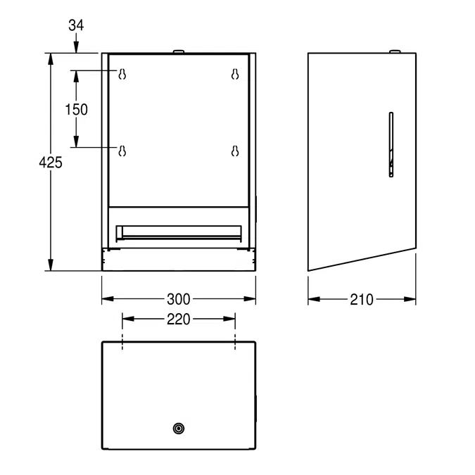 EXOS Paper Towel Dispenser EXO637B