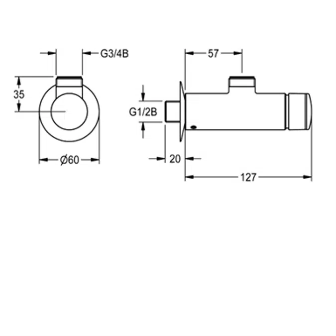 F3S self-closing bib tap F3SV2001