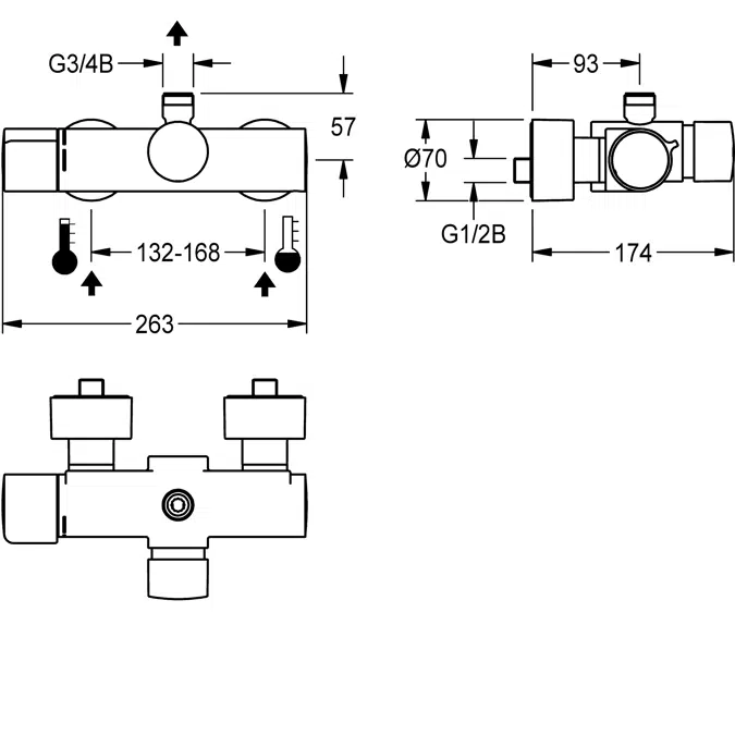 F5S-Therm self-closing thermostatic mixer F5ST2001