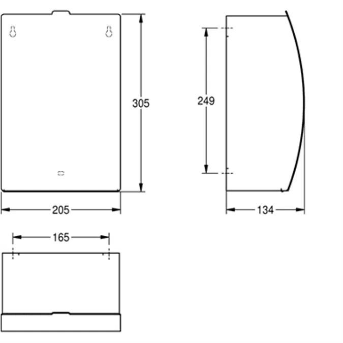 STRATOS Hygiene waste bin STRX611