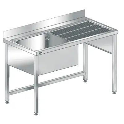 Image for MAXIMA Commercial sink with frame MAXL140-70FDW