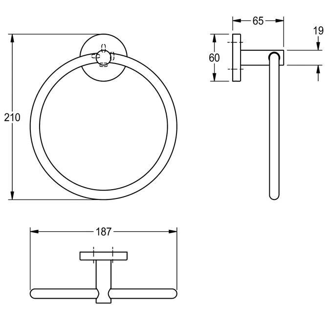 FIRMUS towel ring FIRX104HP
