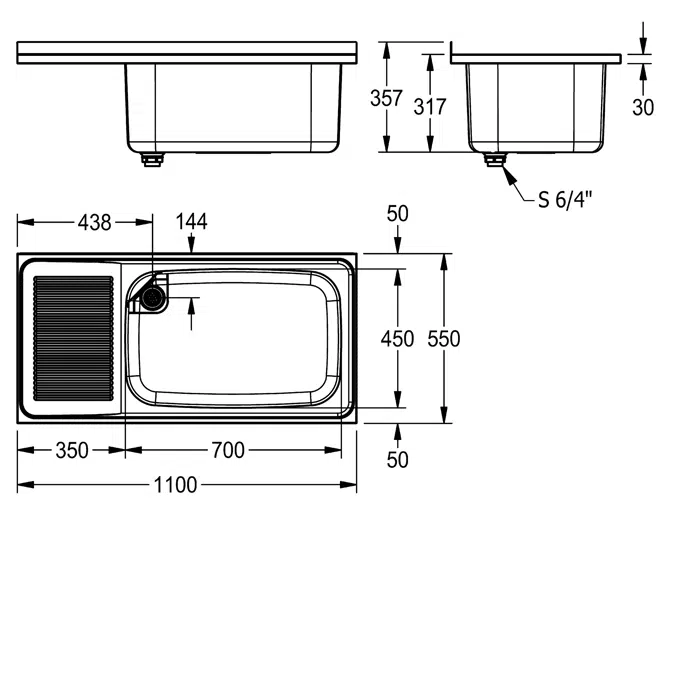 SIRIUS utility sink BS351