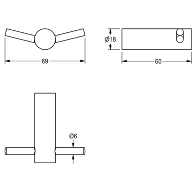 STRATOS Clothes hook STRX694