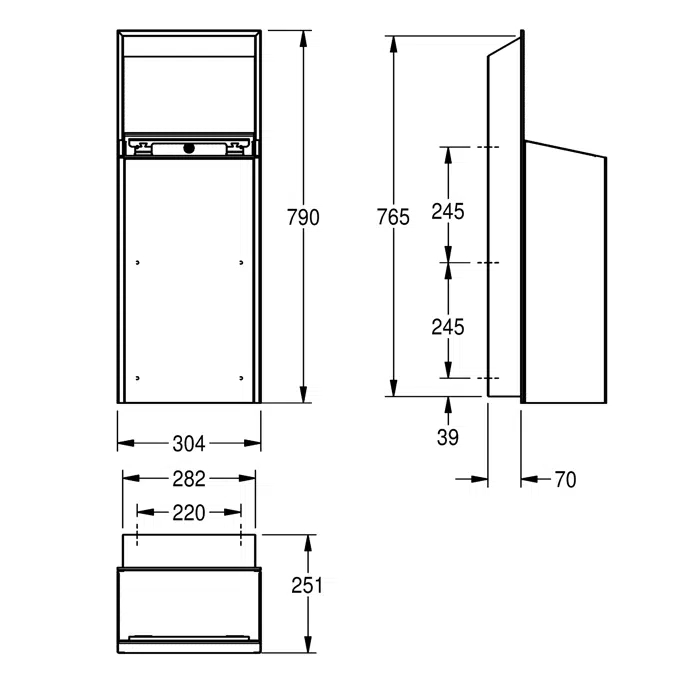 EXOS. waste bin EXOS605EB