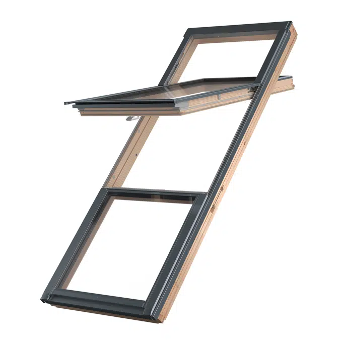 BIM objects - Free download! Window with raised axis of rotation with ...