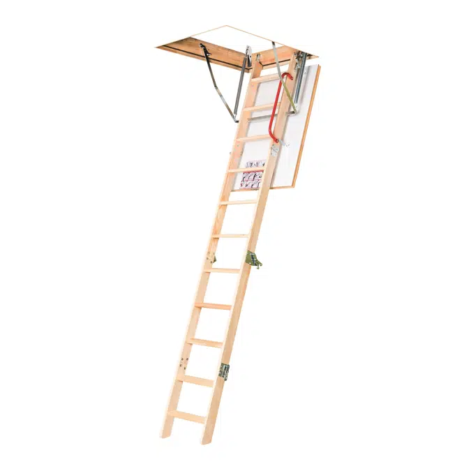 UPDATED Escaliers escamotables avec une échelle en bois LWK Komfort 4-segments | FAKRO