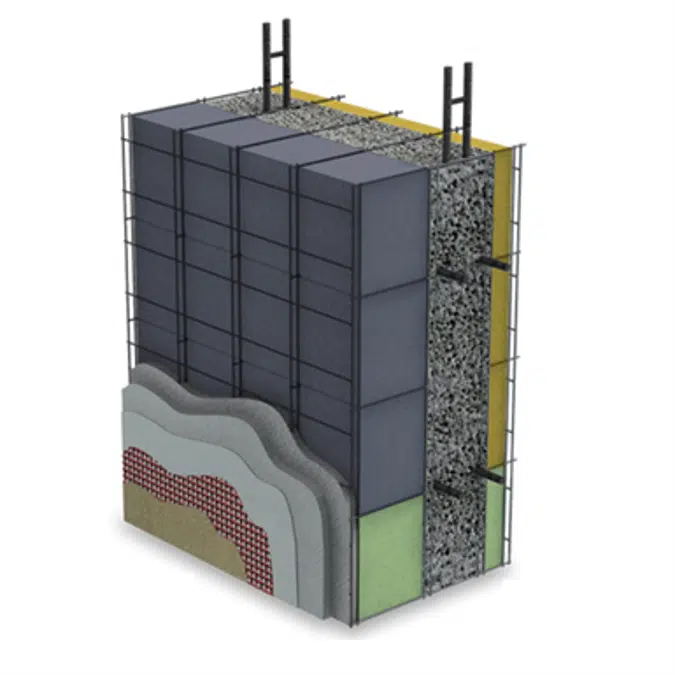 SINGLE CAST INSULATING CONCRETE MODULE 20+5NES47