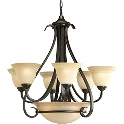 Image for Progress Lighting P4417-77 6-Light Two-Tier Torino Chandelier