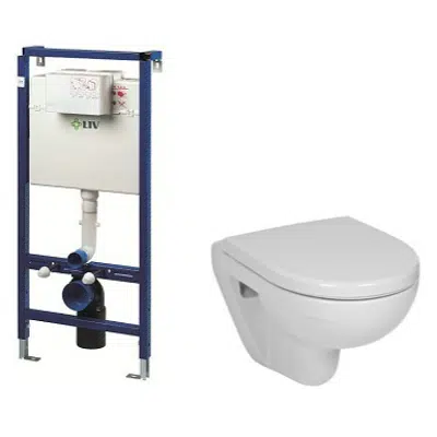 Image for LYRAPLUS SHORT WALLHUNG TOILET SOFT SEAT COVER INCL. FLUSHING SYSTEM