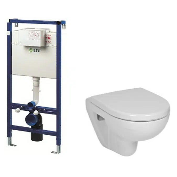LYRAPLUS SHORT WALLHUNG TOILET SOFT SEAT COVER INCL. FLUSHING SYSTEM