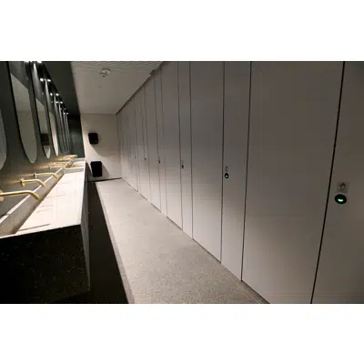 imagen para Floor-to-Ceiling HPL Cubicles and Toilet Partitions