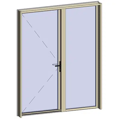 Image for Door window Opening inside leaf with lock with adjacent fixed