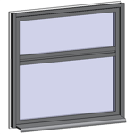 fixed window with 2 vertical zones