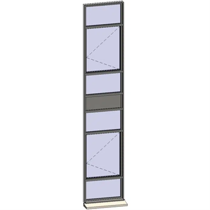 Vertical strip windows - 7 zones