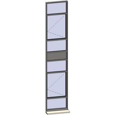 Image pour Fenêtres en bandes verticales - 7 zones