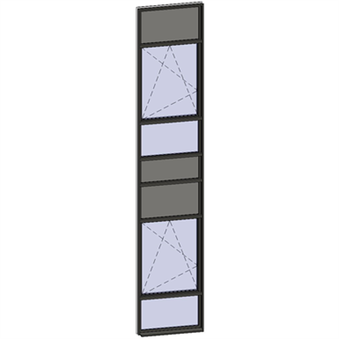 Vertical strip windows - 7 zones