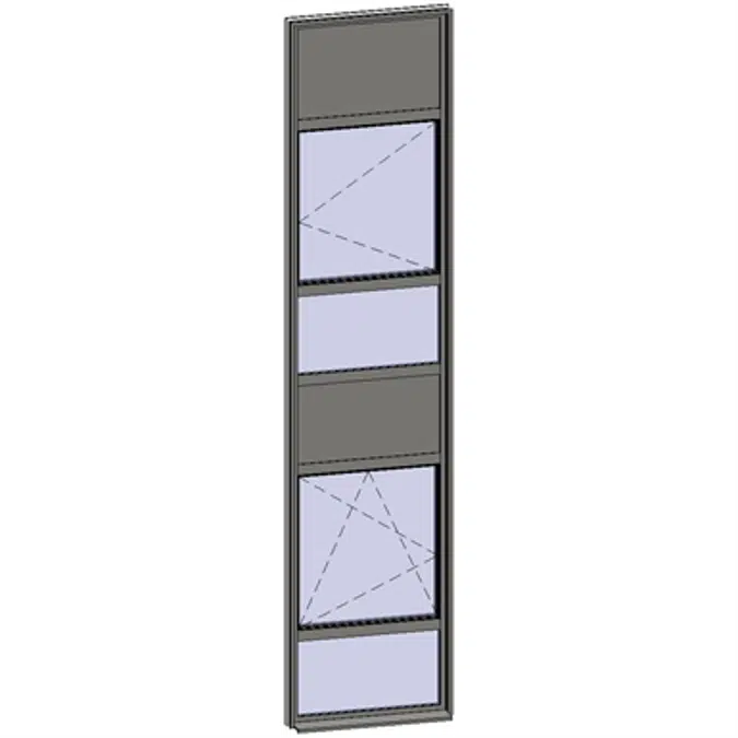 Fenêtres en bandes verticales - 6 zones