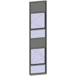 vertical strip windows - 6 zones