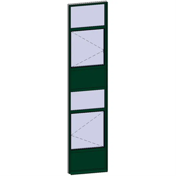 Vertical strip windows - 6 zones