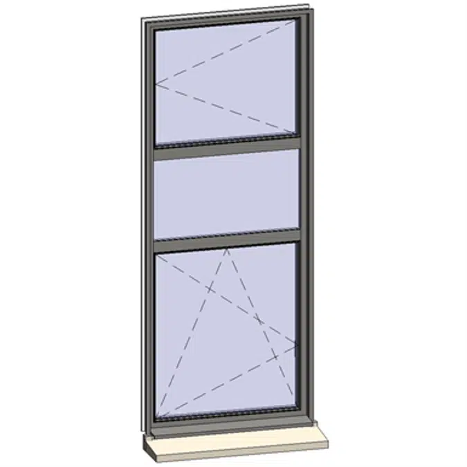 Vertical strip windows - 3 zones